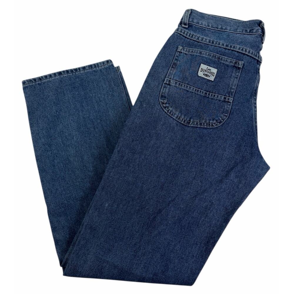 Vintage y2k Lee Dungaree Men's 32x34 Workwear Denim Relaxed Fit Jeans